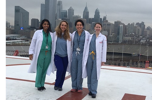 Fellows on helipad